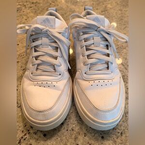 adidas All-White Low Profile Sneakers 8.5